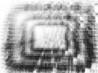 Black and white pixel blocks illustration background
