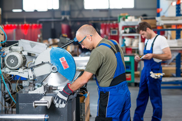 two worker in factory