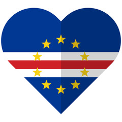 Cape Verde flat heart flag