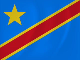 Democratic Republic of Congo waving flag