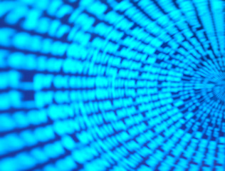 Fototapeta premium Spherical computer code bokeh background