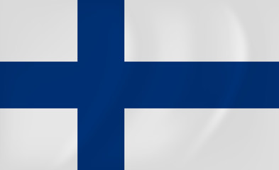 Obraz premium Finland waving flag