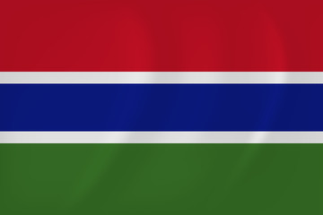 Gambia waving flag