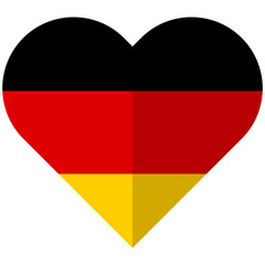 Germany flat heart flag