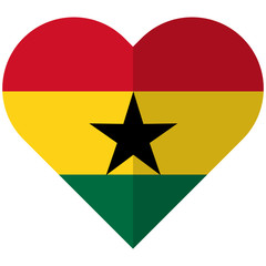 Ghana flat heart flag