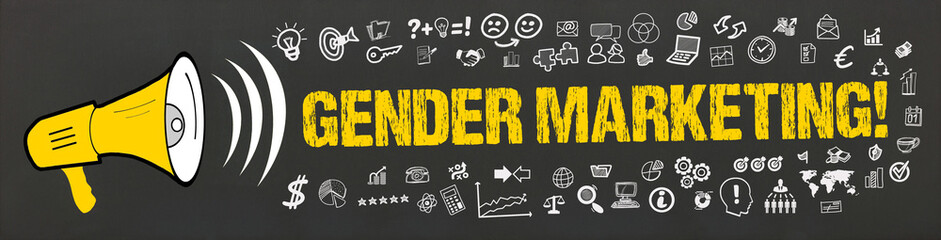Gender Marketing! / Megafon mit Symbole
