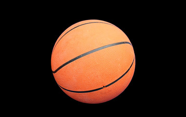 Fototapeta premium Basketball isolated on black background with shadow