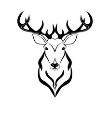 vector image of an deer head