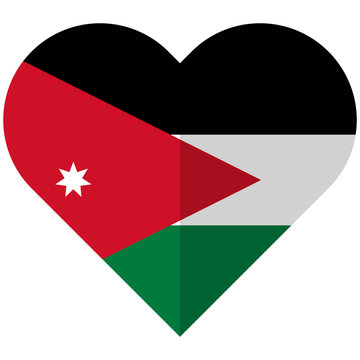 Jordan flat heart flag