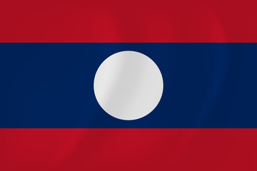 Laos waving flag