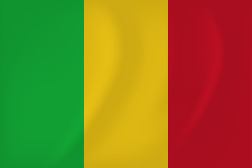 Mali waving flag