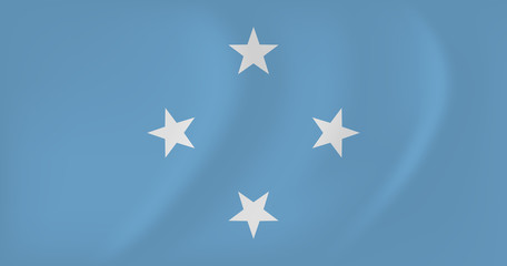 Micronesia waving flag