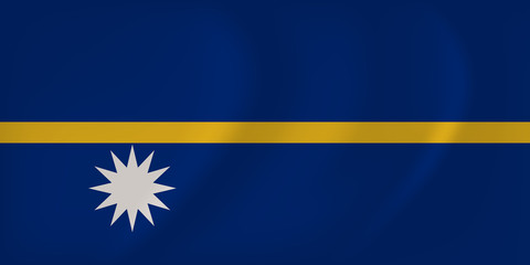 Nauru waving flag