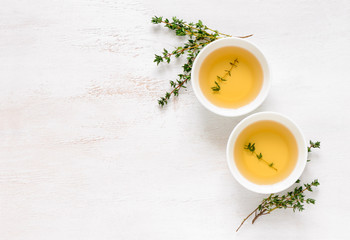 Thyme tea, top view