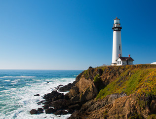 Pigeon Point Lighthouse on highway No. 1, California