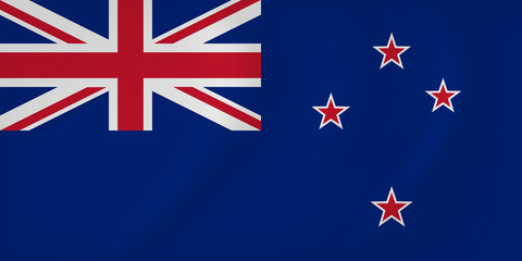 New Zealand waving flag