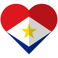 Saba flat heart flag