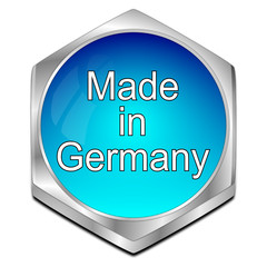 Made in Germany button - 3D illustration