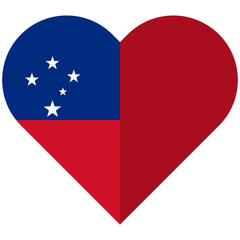 Samoa flat heart flag