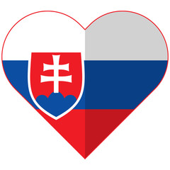 Slovakia flat heart flag