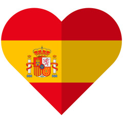 Spain flat heart flag