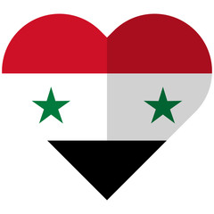 Syria flat heart flag