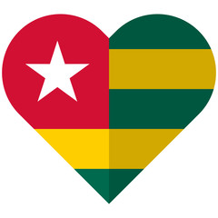 Togo flat heart flag