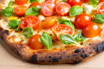 tasty pizza on a the table