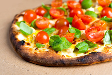 tasty pizza on a the table