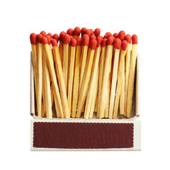 Box of matches isolated on white background
