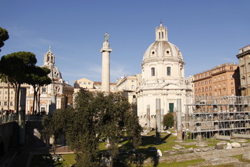 Fototapeta na wymiar Eglise de santa maria di Loreto à Rome, Italie