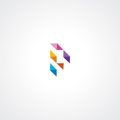 Abstract Letter P icon logo
