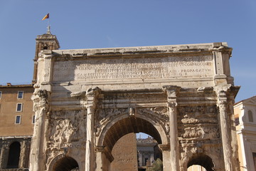 Fototapeta na wymiar Forum antique romain à Rome, Italie