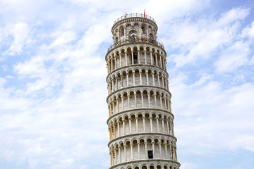 Leaning Tower of Pisa in Tuscany,Italy. a Unesco World Heritage