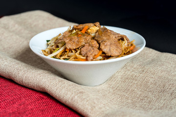 fried noodle asian food on the table