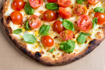 tasty pizza on a the table
