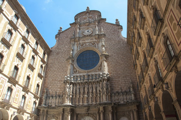 Obraz premium exterior of the Montserrat Benedictine Monastery, near Barcelona, Catalonia, Spain