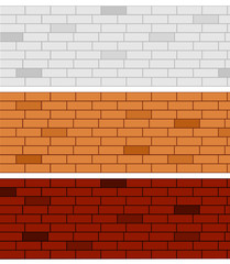 Set of colorful brick walls