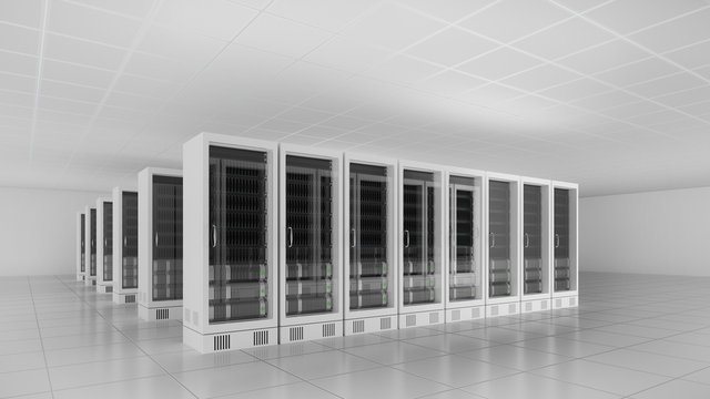 Data Center with racks
