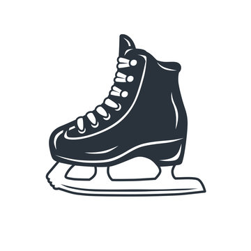 Ice skate icon isolated.