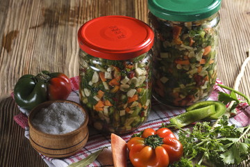 chopped vegetables
