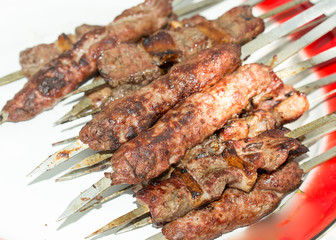 shish kebab on nature