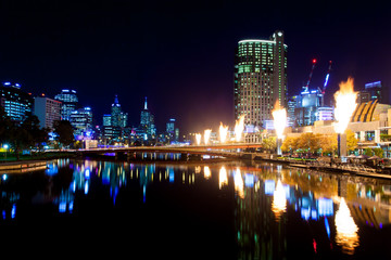 Obraz premium Crown Casino Fire Show