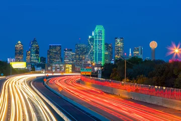 Rucksack Dallas downtown skyline at twilight, Texas © f11photo