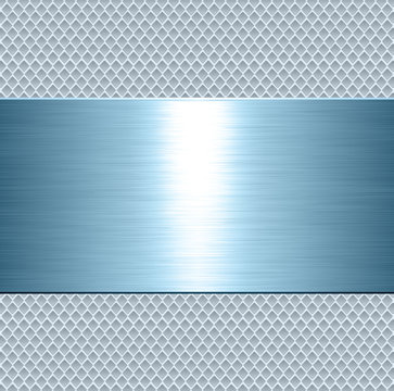 Metallic background, blue metal plate texture 