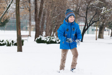 Winter boy portrait