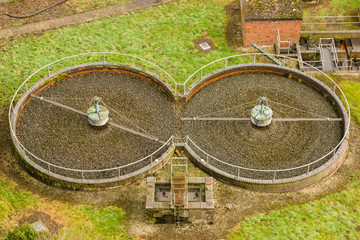 Sewage treatment filtration beds