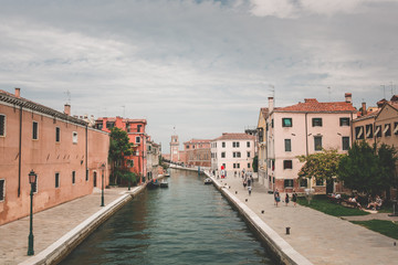 Fototapeta na wymiar italy venezia canal bridge travel