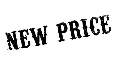 New Price rubber stamp. Grunge design with dust scratches. Effects can be easily removed for a clean, crisp look. Color is easily changed.