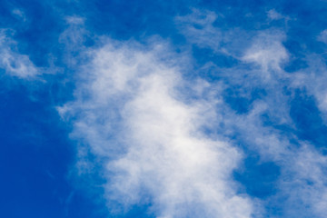 clouds in the blue sky as background